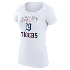 Detroit Tigers G-III 4Her by Carl Banks Women's Super-Slim Fit Lightweight Team Logo Graphic T-Shirt - White T-shirts