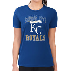 Kansas City Royals G-III 4Her by Carl Banks Women's Super-Slim Fit Lightweight Team Logo Graphic T-Shirt - Royal T-shirts