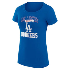 Los Angeles Dodgers G-III 4Her by Carl Banks Women's Super-Slim Fit Lightweight Team Logo Graphic T-Shirt - Royal T-shirts