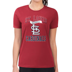 St. Louis Cardinals G-III 4Her by Carl Banks Women's Super-Slim Fit Lightweight Team Logo Graphic T-Shirt - Red T-shirts