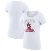 St. Louis Cardinals G-III 4Her by Carl Banks Women's Super-Slim Fit Lightweight Team Logo Graphic T-Shirt - White T-shirts