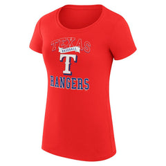Texas Rangers G-III 4Her by Carl Banks Women's Super-Slim Fit Lightweight Team Logo Graphic T-Shirt - Red T-shirts