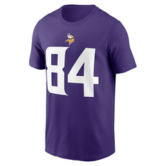 Randy Moss Minnesota Vikings Retired Player Name & Number T-Shirt Purple