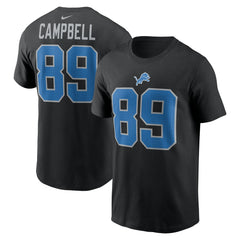 Dan Campbell Detroit Lions Retired Player Name & Number T-Shirt Black