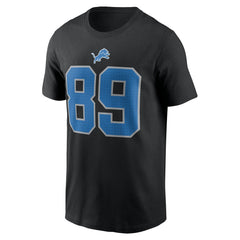 Dan Campbell Detroit Lions Retired Player Name & Number T-Shirt Black
