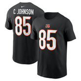 Chad Johnson Cincinnati Bengals Retired Player Name & Number T-Shirt Black
