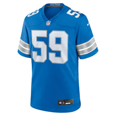 NFL Giovanni Manu Detroit Lions Team Game Jersey - Blue