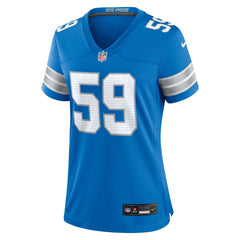 NFL Giovanni Manu Detroit Lions Women's Team Game Jersey - Blue