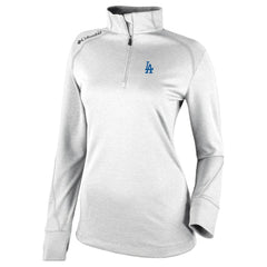 Los Angeles Dodgers Columbia Women's Cooperstown Collection Shotgun 2.0 Omni-Wick Quarter-Zip Top - White Tops