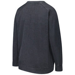 Baltimore Ravens Profile Women's Plus Size Acid Wash Raglan Sweatshirt Charcoal