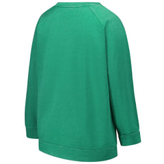 Philadelphia Eagles Profile Women's Plus Size Acid Wash Raglan Sweatshirt Kelly Green