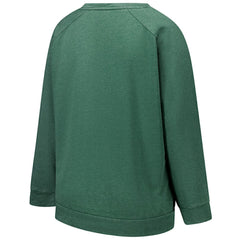 New York Jets Profile Women's Plus Size Acid Wash Raglan Sweatshirt Heather Green