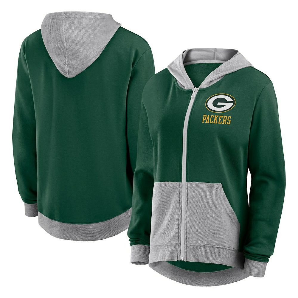 Green Bay Packers Women's Hit It Full-Zip Hoodie Green