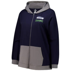Seattle Seahawks Women's Hit It Full-Zip Hoodie College Navy