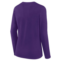 Minnesota Vikings Women's Long Sleeve Scoop Neck T-Shirt Purple