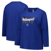 Indianapolis Colts Women's Long Sleeve Scoop Neck T-Shirt Royal