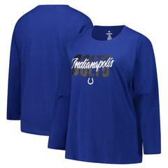 Indianapolis Colts Women's Long Sleeve Scoop Neck T-Shirt Royal