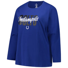 Indianapolis Colts Women's Long Sleeve Scoop Neck T-Shirt Royal