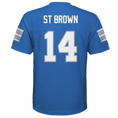 NFL Amon-Ra St. Brown Detroit Lions Youth Replica Player Jersey - Blue on sale