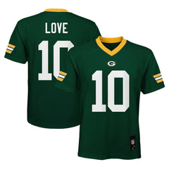 NFL Jordan Love Green Bay Packers Youth Replica Player Jersey - Green discount