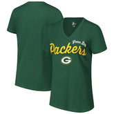Green Bay Packers G-III 4Her by Carl Banks Women's Post Season V-Neck T-Shirt Green