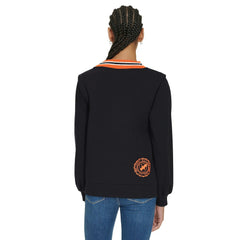 Cincinnati Bengals Tommy Hilfiger Women's Alice V-Neck Pullover Sweatshirt Black