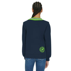 Seattle Seahawks Tommy Hilfiger Women's Alice V-Neck Pullover Sweatshirt Navy