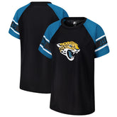 Jacksonville Jaguars Starter Women's 1st Rounder Color Block Raglan Top Black