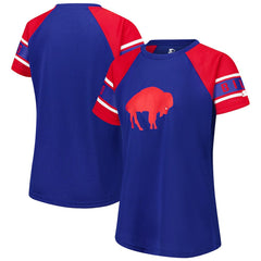 Buffalo Bills Starter Women's 1st Rounder Color Block Raglan Top Royal