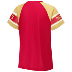 San Francisco 49ers Starter Women's 1st Rounder Color Block Raglan Top Red