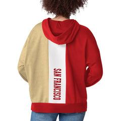 San Francisco 49ers Starter Women's Power Move Long Sleeve Pullover Hoodie Scarlet
