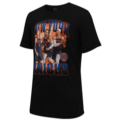 Jalen Brunson, Donte DiVincenzo & Josh Hart New York Knicks Stadium Essentials Unisex Trio T-Shirt Black