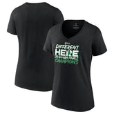 Boston Celtics Women's 2024 NBA Finals Champions Pump Fake Hometown Originals V-Neck T-Shirt Black