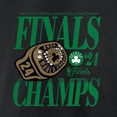 Boston Celtics 2024 NBA Finals Champions Ball Screen Ring T-Shirt Black