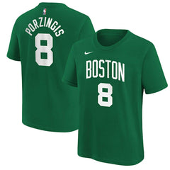 Kristaps Porzingis Boston Celtics Youth Icon Name & Number T-Shirt Kelly Green