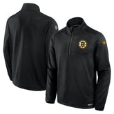 NHL Boston Bruins Fanatics Big & Tall Authentic Pro Quarter-Zip Top - Black