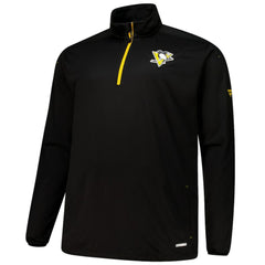 NHL Pittsburgh Penguins Fanatics Big & Tall Authentic Pro Quarter-Zip Top - Black