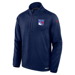 NHL New York Rangers Fanatics Big & Tall Authentic Pro Quarter-Zip Top - Navy