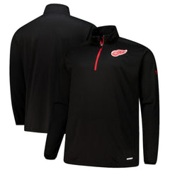 NHL Detroit Red Wings Fanatics Big & Tall Authentic Pro Quarter-Zip Top - Black