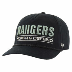 NHL New York Rangers '47 OHT Military Appreciation Homeland Honor and Defend Hitch Adjustable Hat - Black