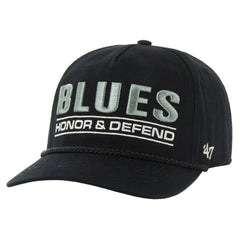 NHL St. Louis Blues '47 OHT Military Appreciation Homeland Honor and Defend Hitch Adjustable Hat - Black