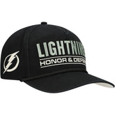 NHL Tampa Bay Lightning '47 OHT Military Appreciation Homeland Honor and Defend Hitch Adjustable Hat - Black