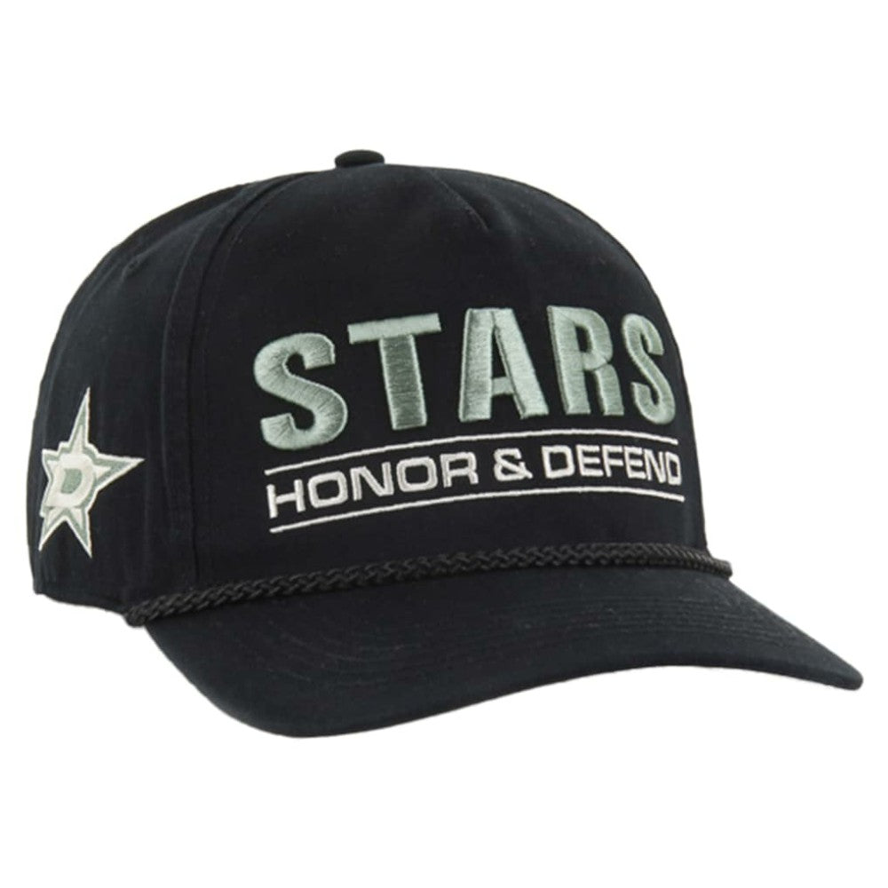 NHL Dallas Stars '47 OHT Military Appreciation Homeland Honor and Defend Hitch Adjustable Hat - Black