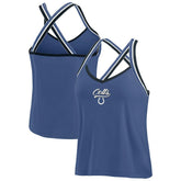 Indianapolis Colts WEAR by Erin Andrews Women's Cross Strap Tri-Blend Tank Top Royal