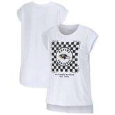 Baltimore Ravens WEAR by Erin Andrews Women's Checker Muscle Tank Top White