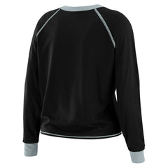 Las Vegas Raiders WEAR by Erin Andrews Women's Tie-Front Long Sleeve T-Shirt Black