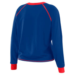 New England Patriots WEAR by Erin Andrews Women's Tie-Front Long Sleeve T-Shirt Royal