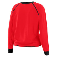 San Francisco 49ers WEAR by Erin Andrews Women's Tie-Front Long Sleeve T-Shirt Scarlet