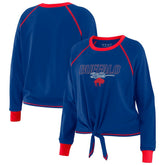 Buffalo Bills WEAR by Erin Andrews Women's Tie-Front Long Sleeve T-Shirt Royal