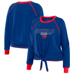 Buffalo Bills WEAR by Erin Andrews Women's Tie-Front Long Sleeve T-Shirt Royal